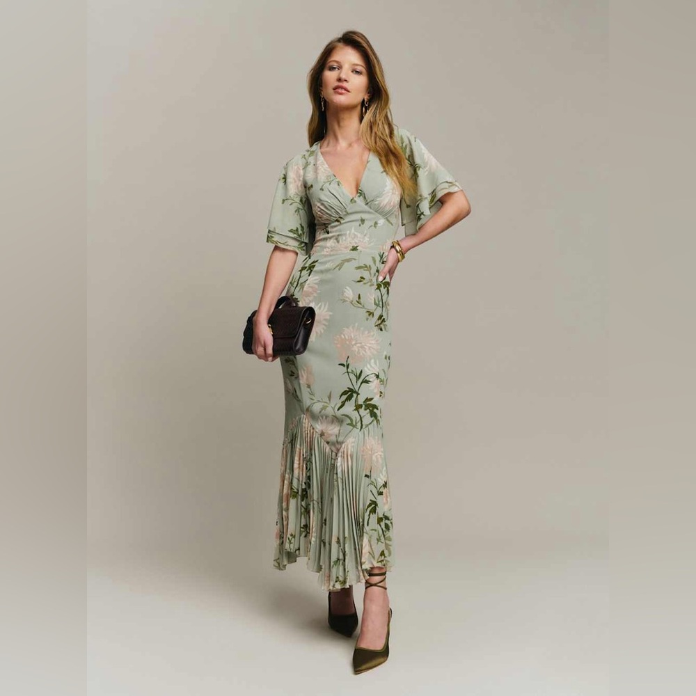 NWT Reformation Salvia Dress Green - Size 8